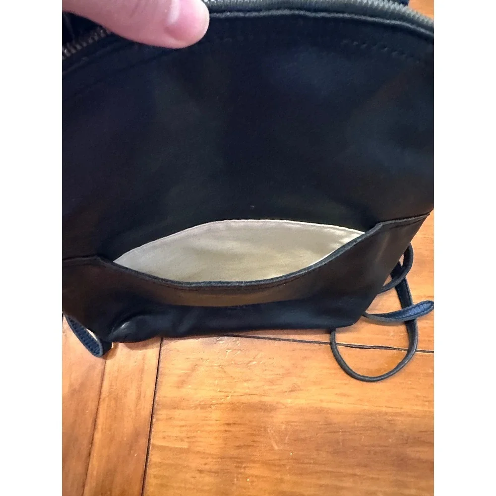 Margot New York Black Genuine Leather Dome Backpack Gold Hardware Small Mini